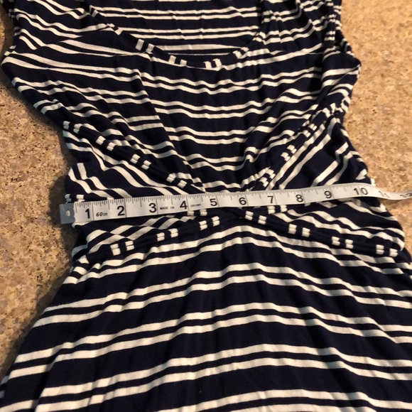 Max Studio Blue and Off White or Cream Dress Small - Picture 9 of 17